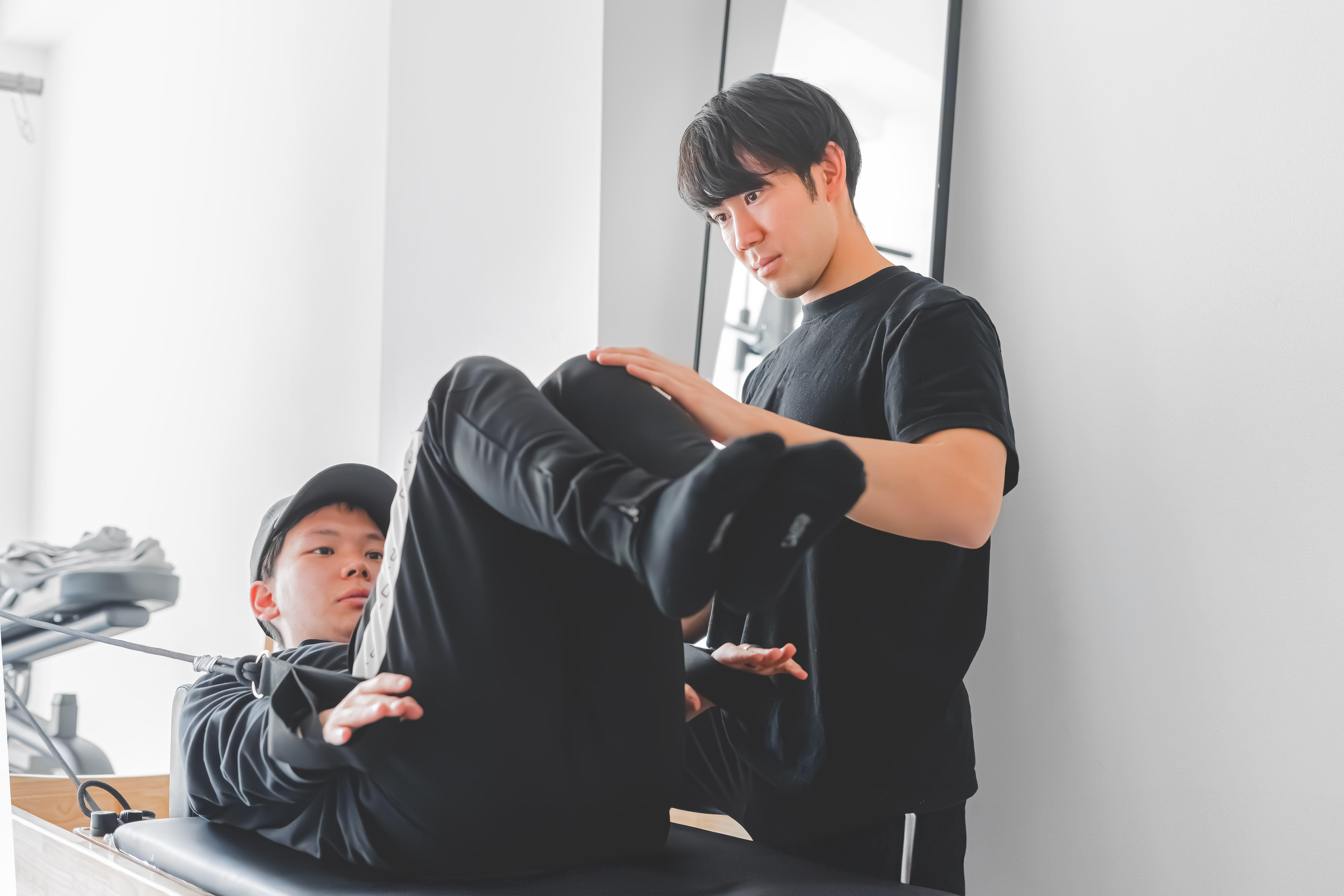 ピラティス体験中